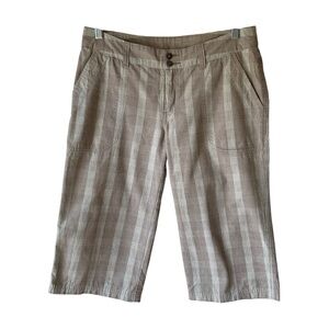 Patagonia All-Wear Capri Pants/Bermuda Shorts in Brown/Tan Plaid Size 6